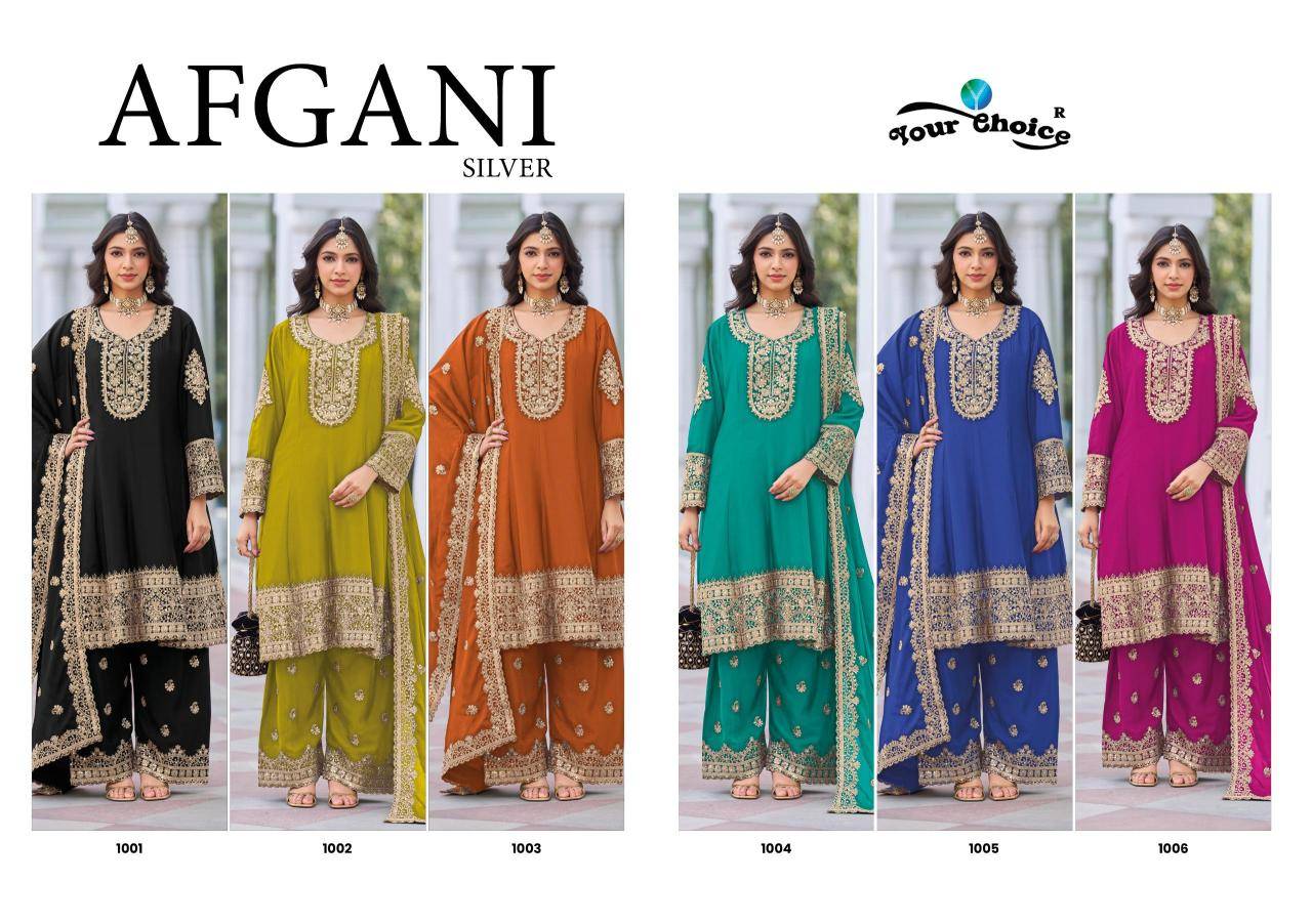 Your choice afghani-silver Wholesale salwar Kameez supplier